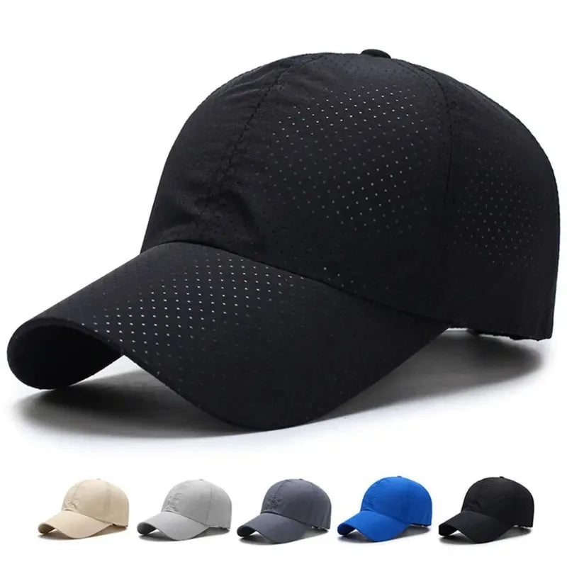Hat Men Spring Summer Solid Color Mesh Cap Baseball Cap Women Autumn Korean Edition Sunscreen Hat Mesh Breathable Peaked Cap